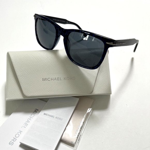 New in Case Original Michael Kors Halifax Sunglasses MK2145 Signature Navy Blue main image 6